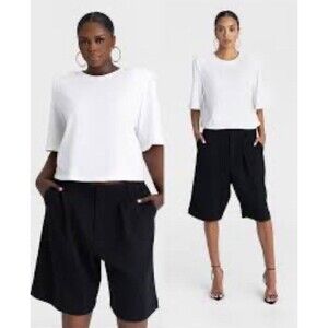 KBN By Kahlana Mid-rise Women’s “The Bermuda Shorts” Black Size M
